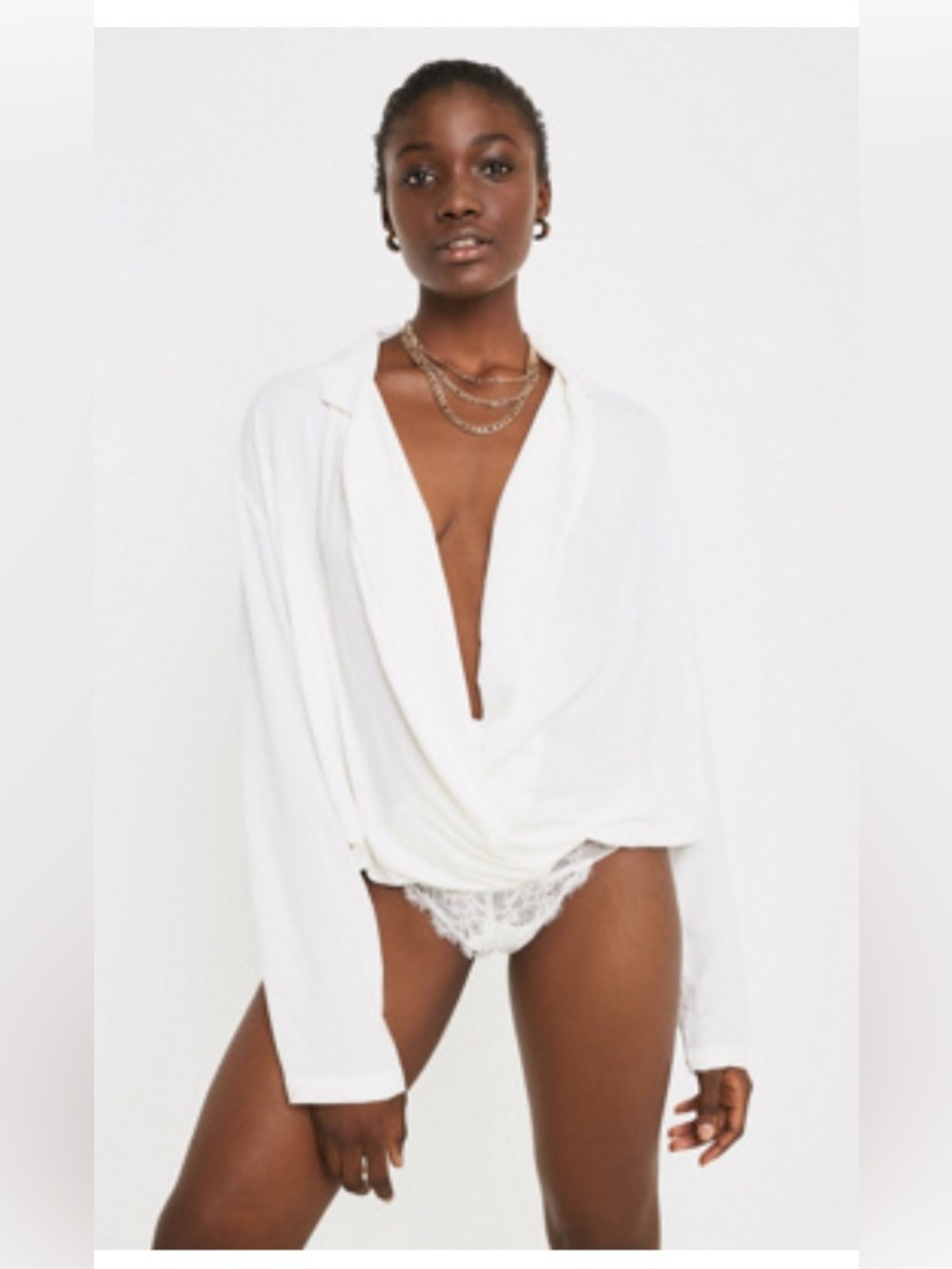 Free people top with lace panty